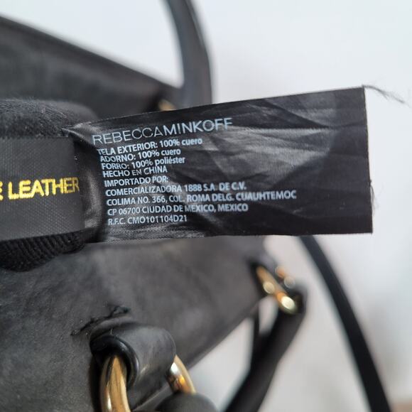 Rebecca Minkoff Womens Micro Avery Shoulder Bag Black Pebble Leather Biker Punk - Picture 8 of 13